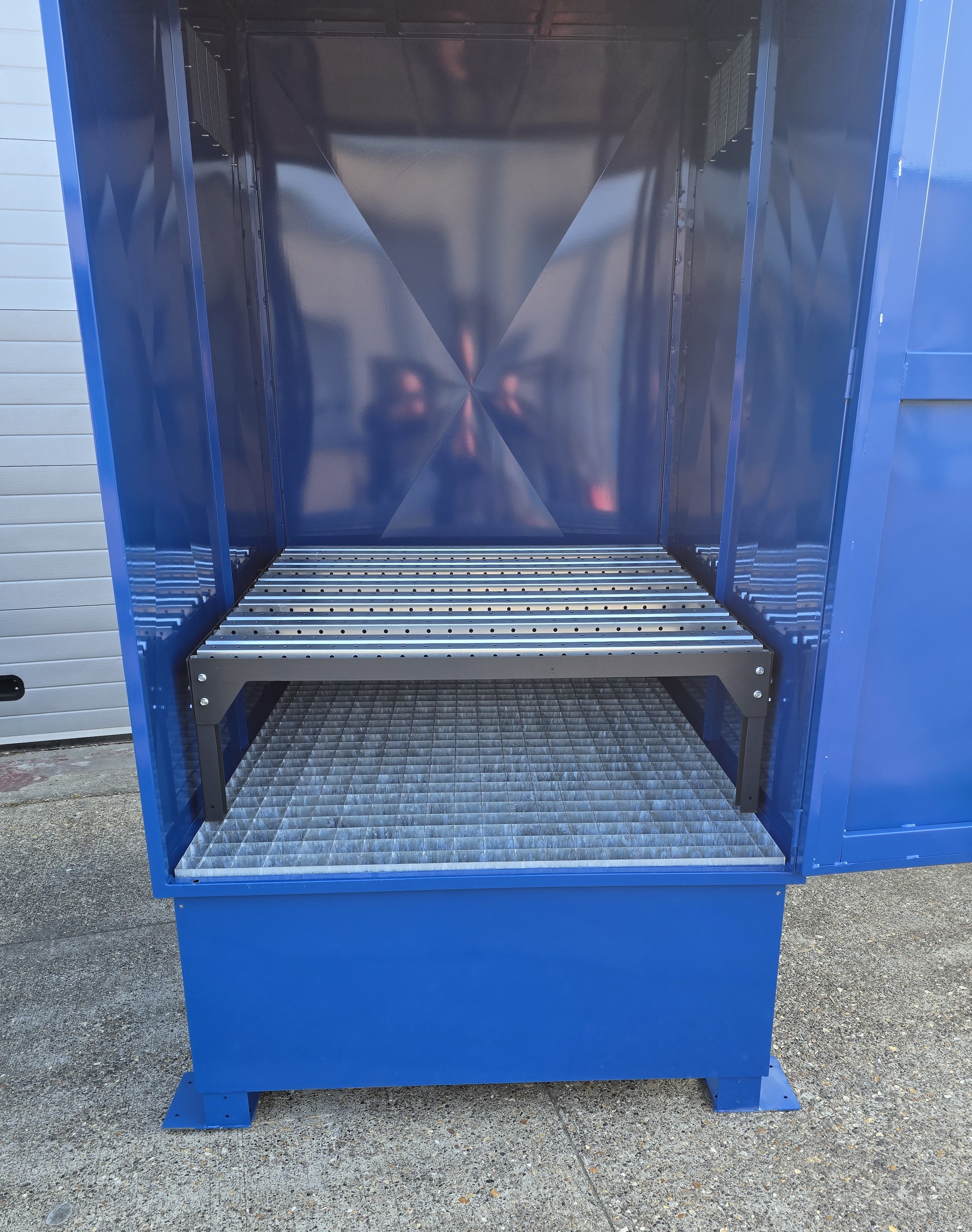 IBC Cabinet Showing Tilted Supports