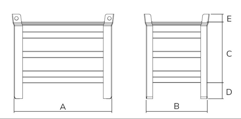 Standard Stillage with Skids Drawing