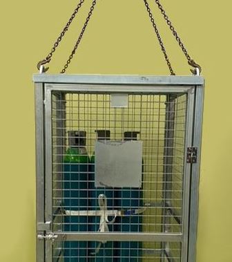 Gas Cage - Showing Lifting Eyes in Use