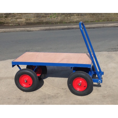 Heavy Duty Turntable Truck 1220x 610 mm Pneumatic Wheels