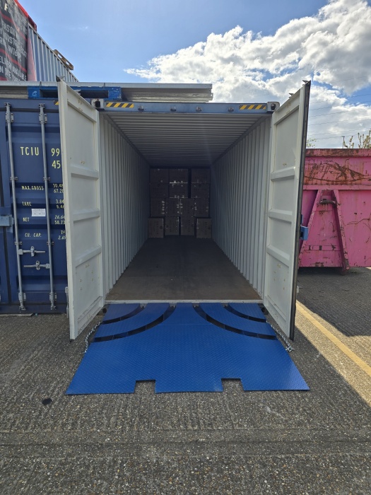 Shipping Container Ramp for Forklift with Container Door Cut Outs ...