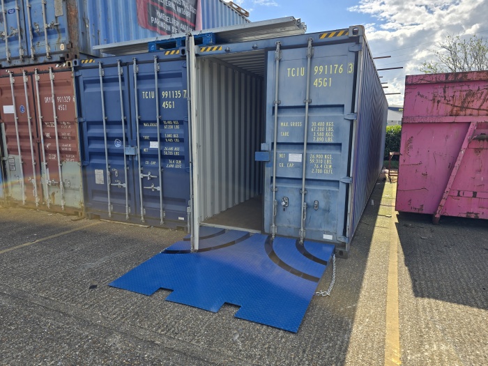 Shipping Container Ramp for Forklift with Container Door Cut Outs ...