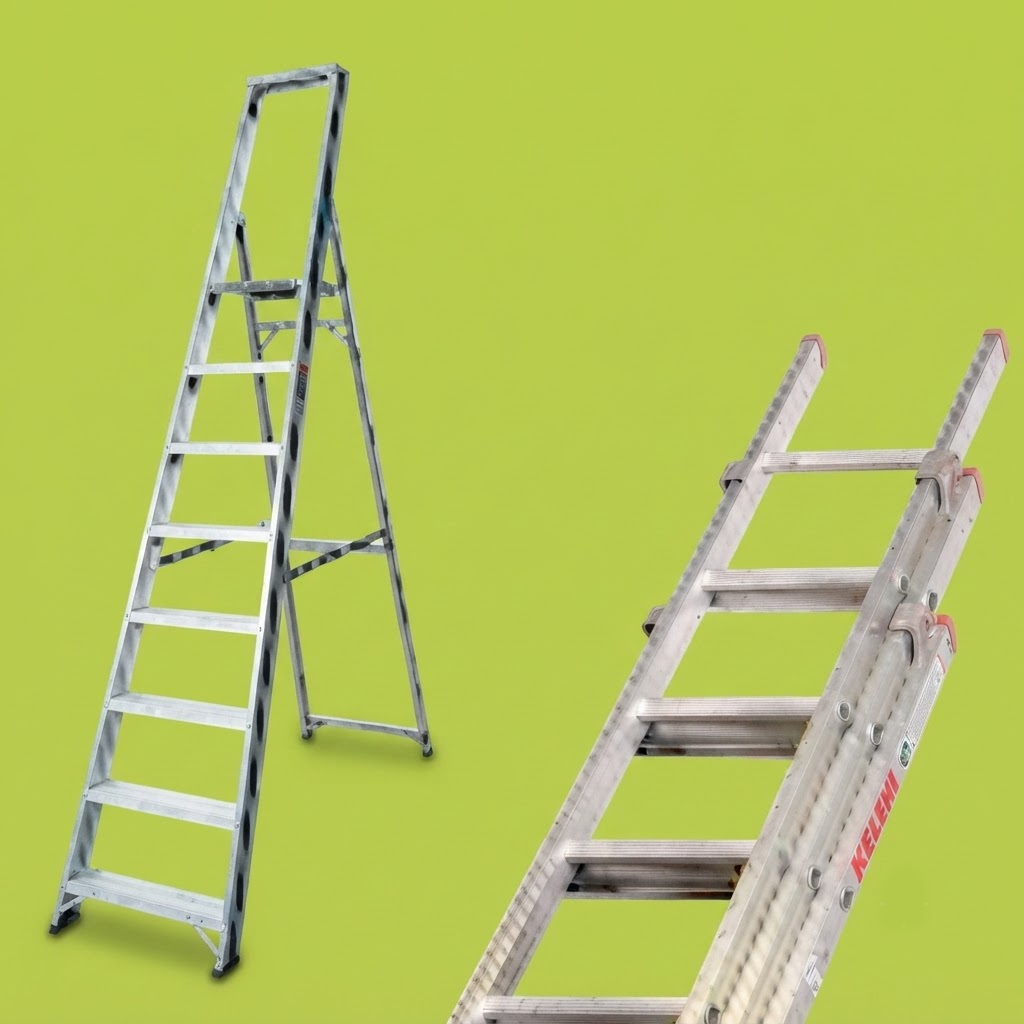aluminium and glassfibre ladders