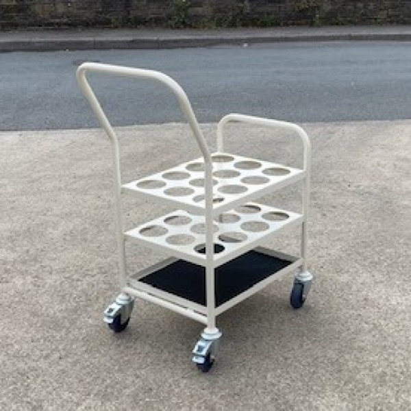 Medical Cylinder Trolley for 12 x D/E Size Oxygen Cylinder Steps and