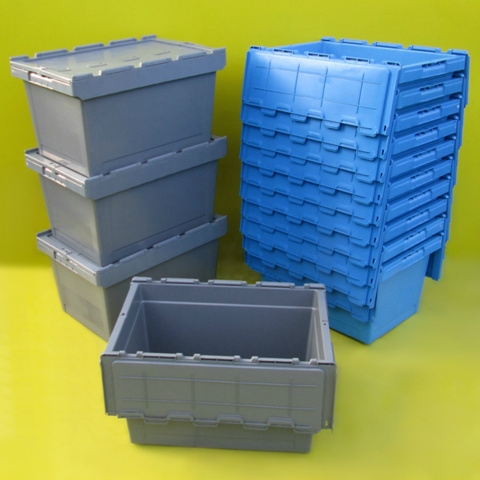 Plastic Tote Boxes: Grey