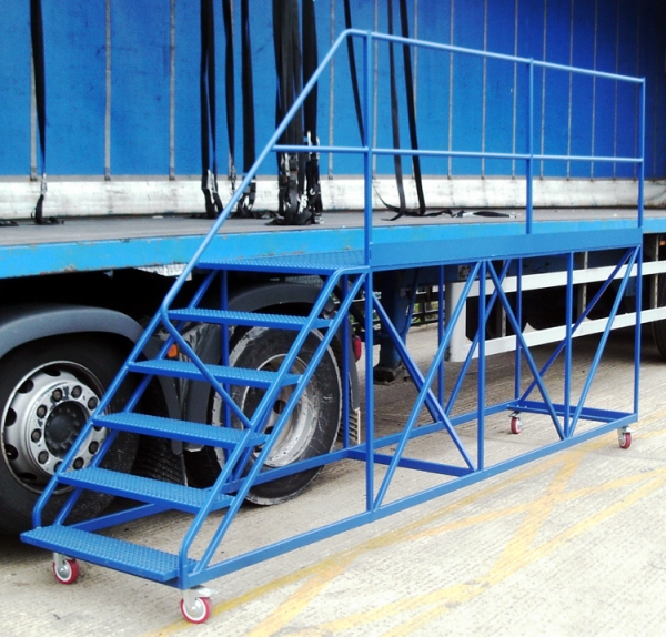 Trailer Side Access Mobile Platform 3m Steps And Stillages Trailer Side Access Mobile Platform 3m Steps And Stillages