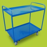 2 Tier Tray Trolley, Steel Top, 1000 x 610 mm