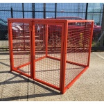 Used Red Wire Mesh Gas Cage