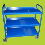 3 Tier Tray Trolley, Steel Top, 1000 x 610 mm