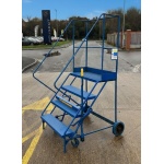 4_step_wide_ladder_second_hand_industrial_ladder_with_brake_used_ladder_mobile_steps_4_steps_rigid_ladder