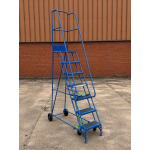 Used 7 Step Narrow Aisle Mobile Step Ladder