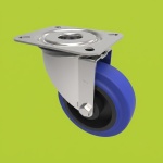 blue rubber wheels and castors