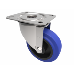 Blue Rubber Wheel Swivel Castor 100mm