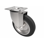 Black Rubber Wheel Swivel Castor 200mm