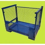 Folding Gitter Box Mesh Stillage with Half Drop Front Open