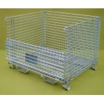 Heavy Duty Folding Wire Cage With Forklift Guards