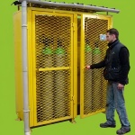 gas cylinder storage cages, gas safety cages
