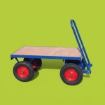 Heavy Duty Turntable Truck 1220x 610 mm Pneumatic Wheels