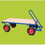 Heavy Duty Turntable Truck 2000 x 1000 mm Pneumatic Wheels