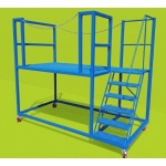 Lorry Trailer Unloading Platform with Steps