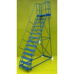 Mobile steps 14 step ladder with platform height of 3.5m