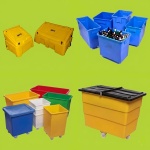 Plastic trucks, skips and bins