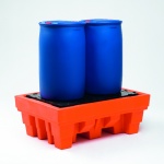 Premium Polythene Spill Pallet for 2 Drums