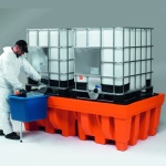 Premium Polyethylene Sump Pallet For 2 IBCs