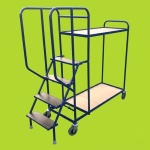 Stepped Picking Trolley 4 Step, 2 Tier