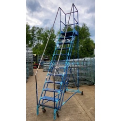 Used 12 Step Mobile Ladder with Tilt Step