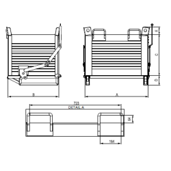 Heavy Duty Drop Bottom Skip, Bottom Opening Container, Skip Drawing