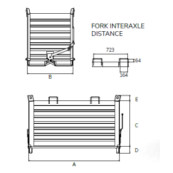 Titan Drop Bottom Skip, Bottom Opening Container, Skip Drawing
