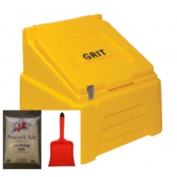 Grit Bin with Salt & Shovel