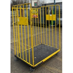 Used Yellow Heavy Duty Warehouse Trolley