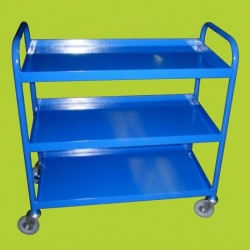3 Tier Tray Trolley, Steel Top, 1000 x 610 mm
