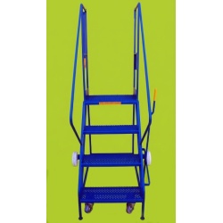 4 Step Trailer Access Step with Platform Height 1m open guard rail