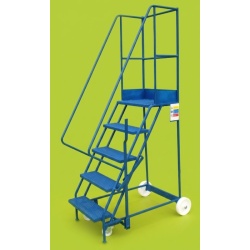 Mobile safety step 5 step ladder with Platform Height of 1250mm