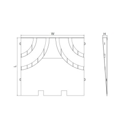 Shipping Container Ramp with Cut Outs - Drawing