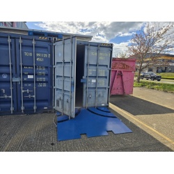 Shipping Container Ramp with Cut Outs