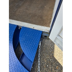 Shipping Container Ramp with Cut Outs - Securing Chains (Right)