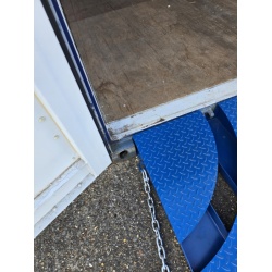 Shipping Container Ramp with Cut Outs - Securing Chains (Left)