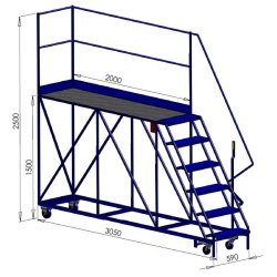 6_step_2000mm_left_acc_gantry_platform_gantry_mobile_gantry_platform_mobile_platform_platform_platform_with_wheels_unloading_platform_lorry_unloading_platform