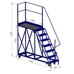 7 Step Gantry Platform with Left Access