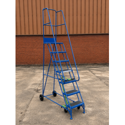 Used 7 Step Narrow Aisle Mobile Step Ladder