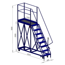 8 Step Gantry Platform with No Access