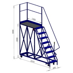 8 Step Gantry Platform with Left Access