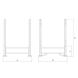 Adjustable Bulk Bag Holder 1000L Drawing
