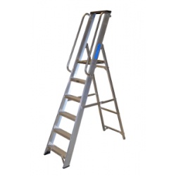 Stepladder with handrails