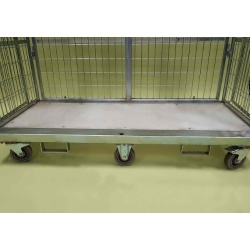 Automotive Heavy Duty Mesh Roll Cage with 2 Doors with forklift hoops