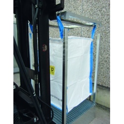 FIBC bulk bag holder with lift off frame
